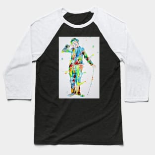 CHARLIE CHAPLIN watercolor portrait .8 Baseball T-Shirt